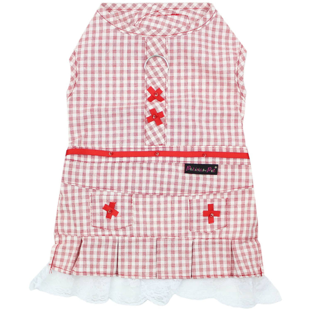Gingham Countryside Dress Red – Adorable Dog Clothes