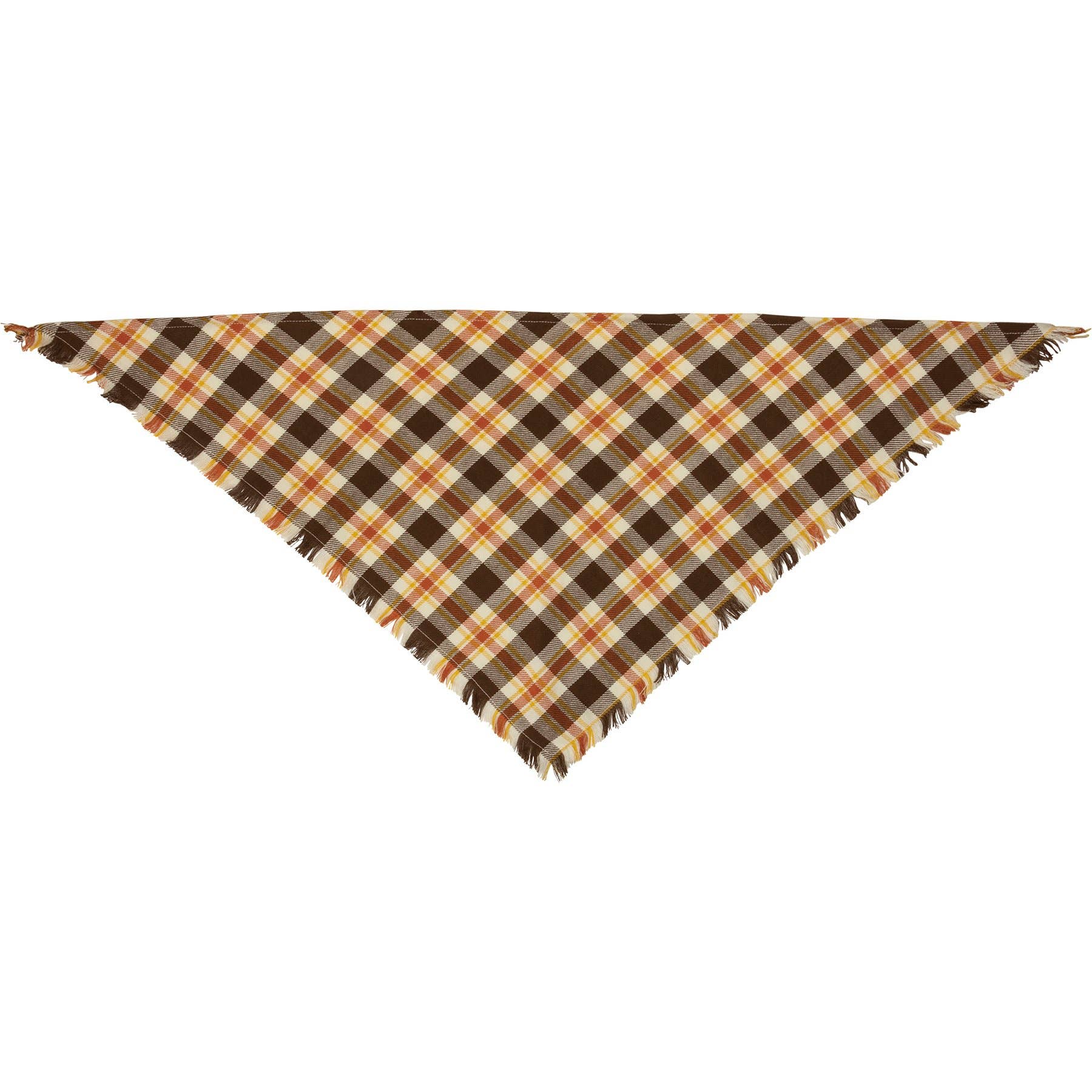 Fall Plaid Large Pet Bandana Set