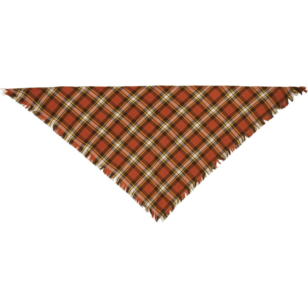 Fall Plaid Large Pet Bandana Set