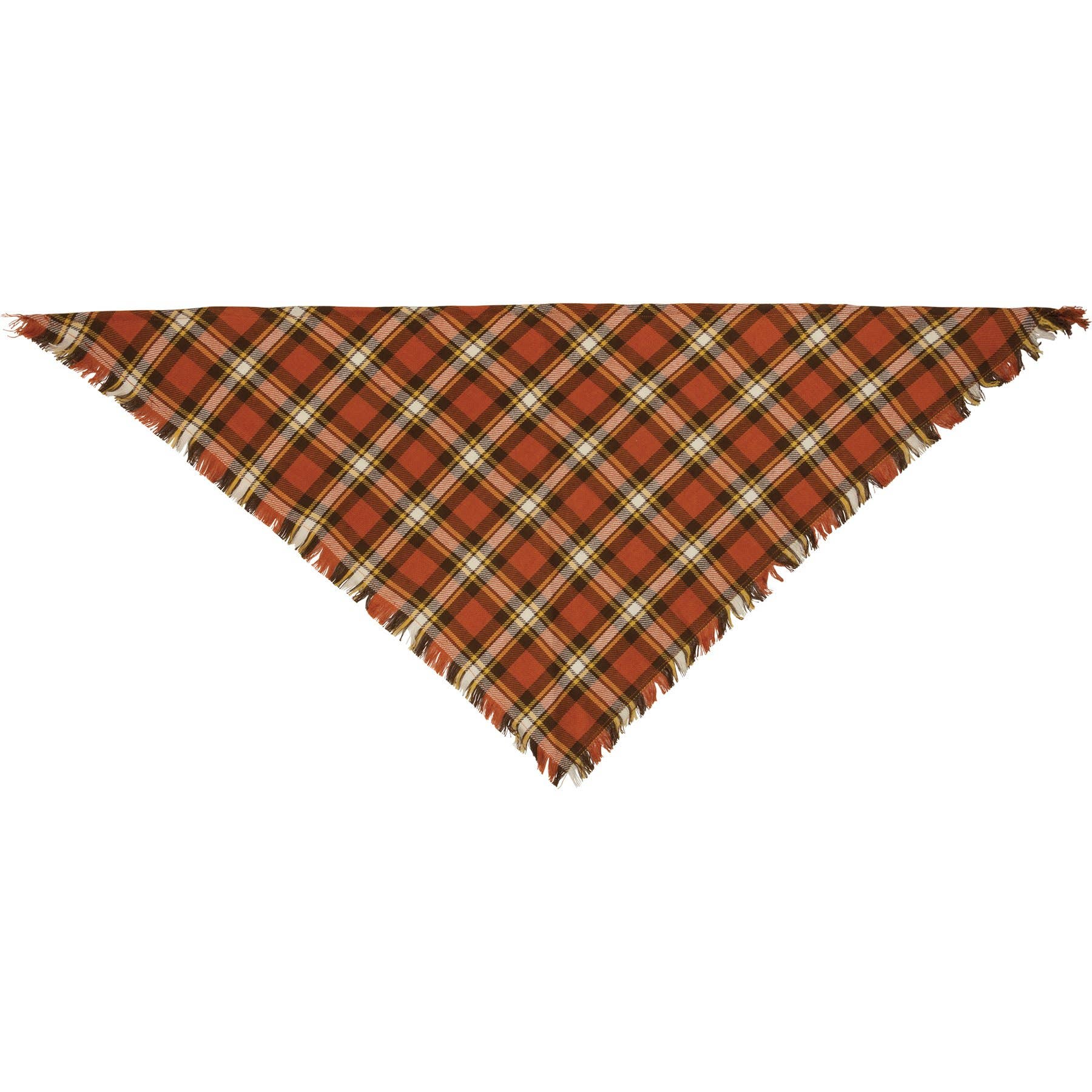 Fall Plaid Large Pet Bandana Set