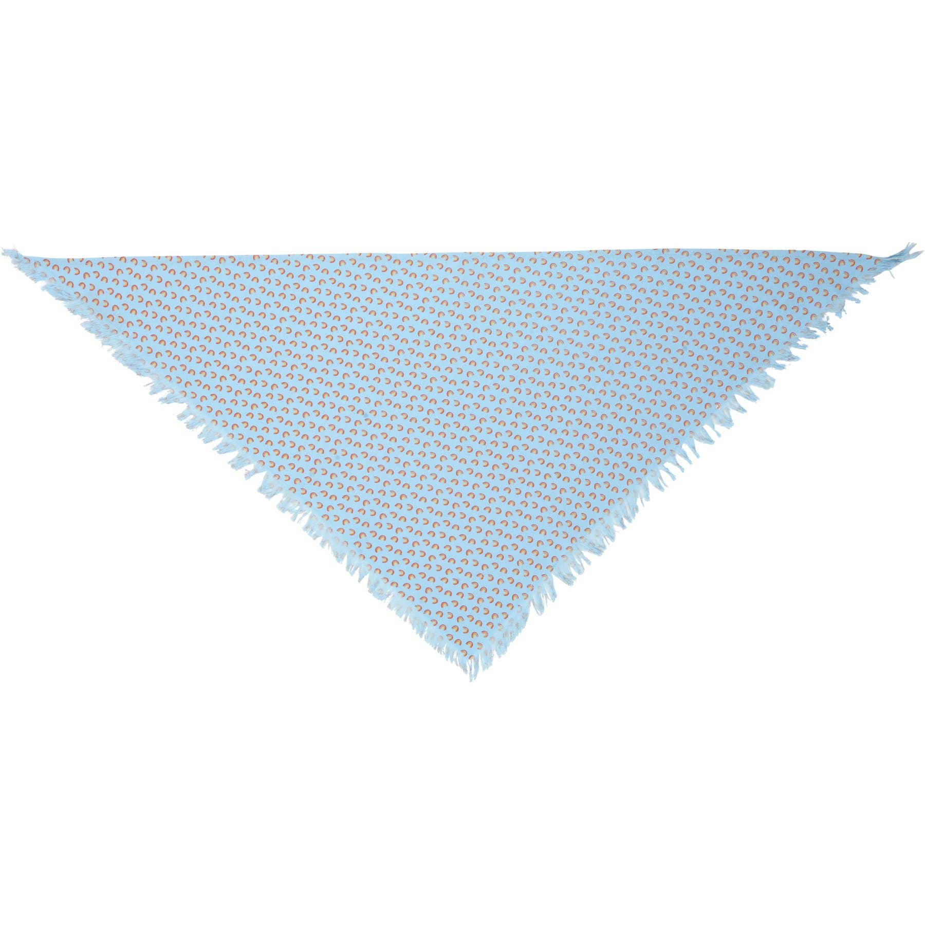 Rainbow Plaid Large Pet Bandana Set