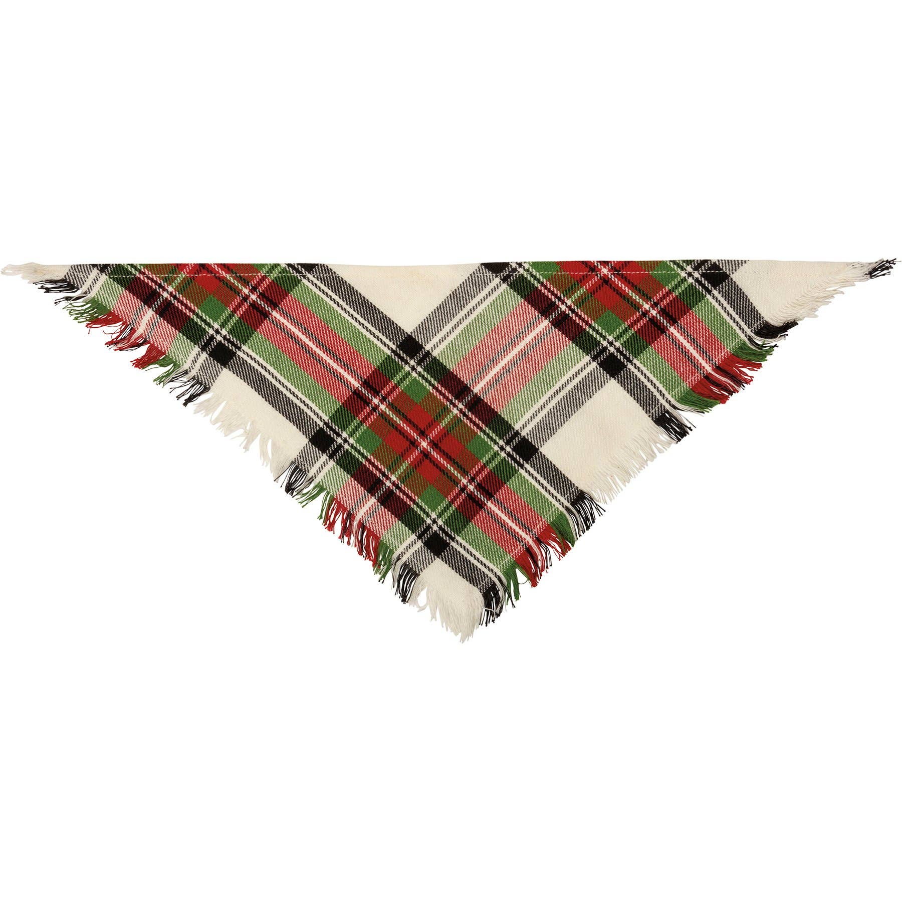 Small Plaid Christmas Pet Bandana Set