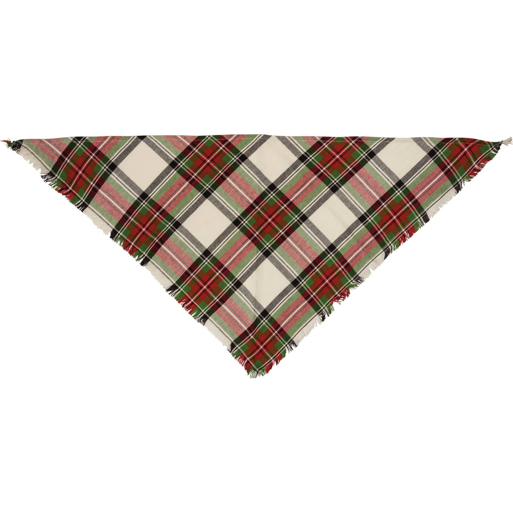 Large Plaid Christmas Pet Bandana Set