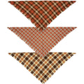 Fall Plaid Medium Pet Bandana Set