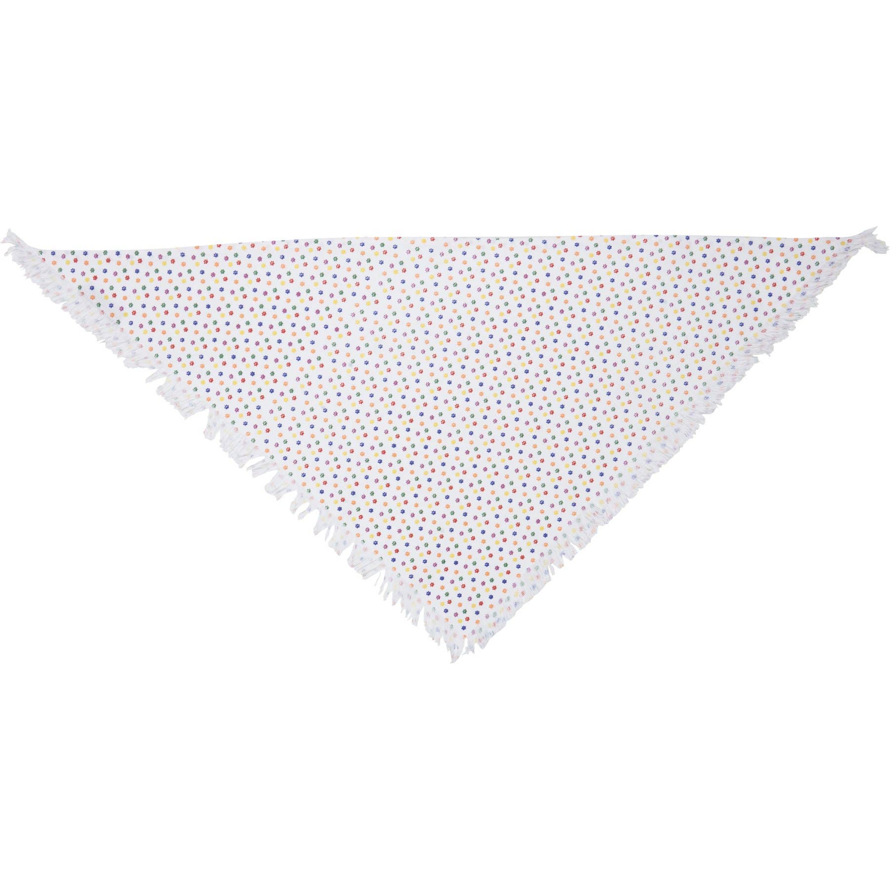 Rainbow Plaid Large Pet Bandana Set