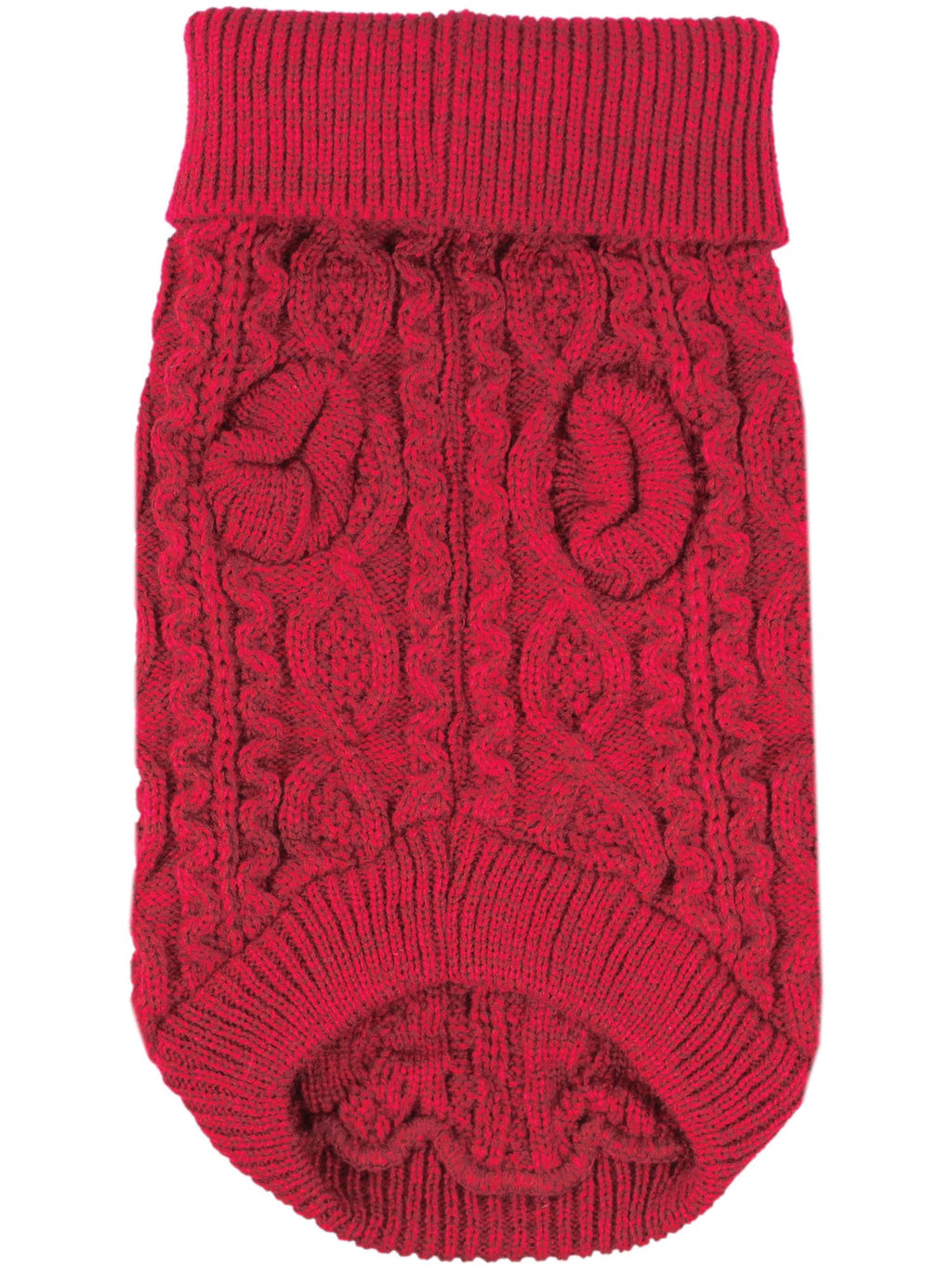 Cable Knit Sweater Red – Perfect Winter Dog Outfit
