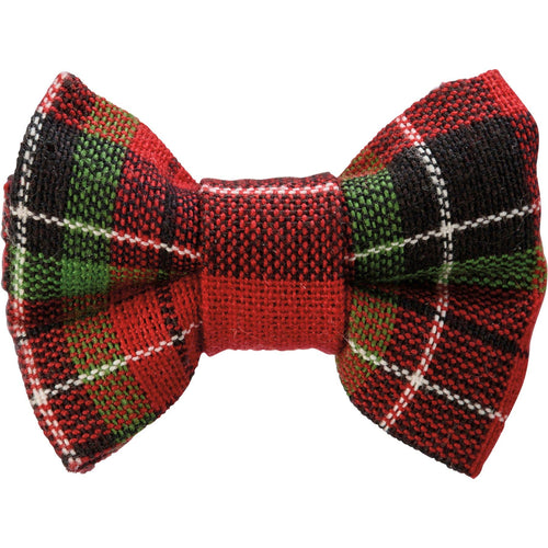 Christmas Plaid Small Pet Bow Tie Set
