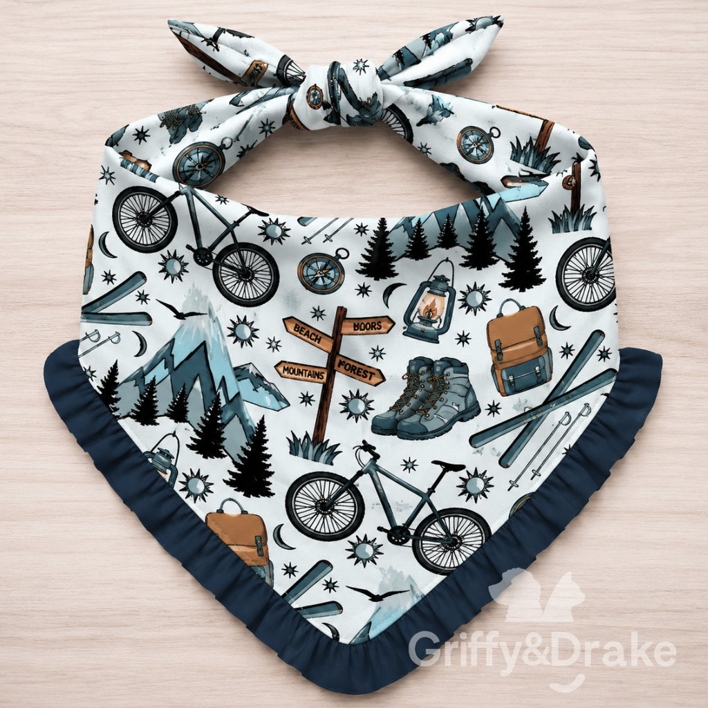 Adventure Awaits Ruffle Bandana