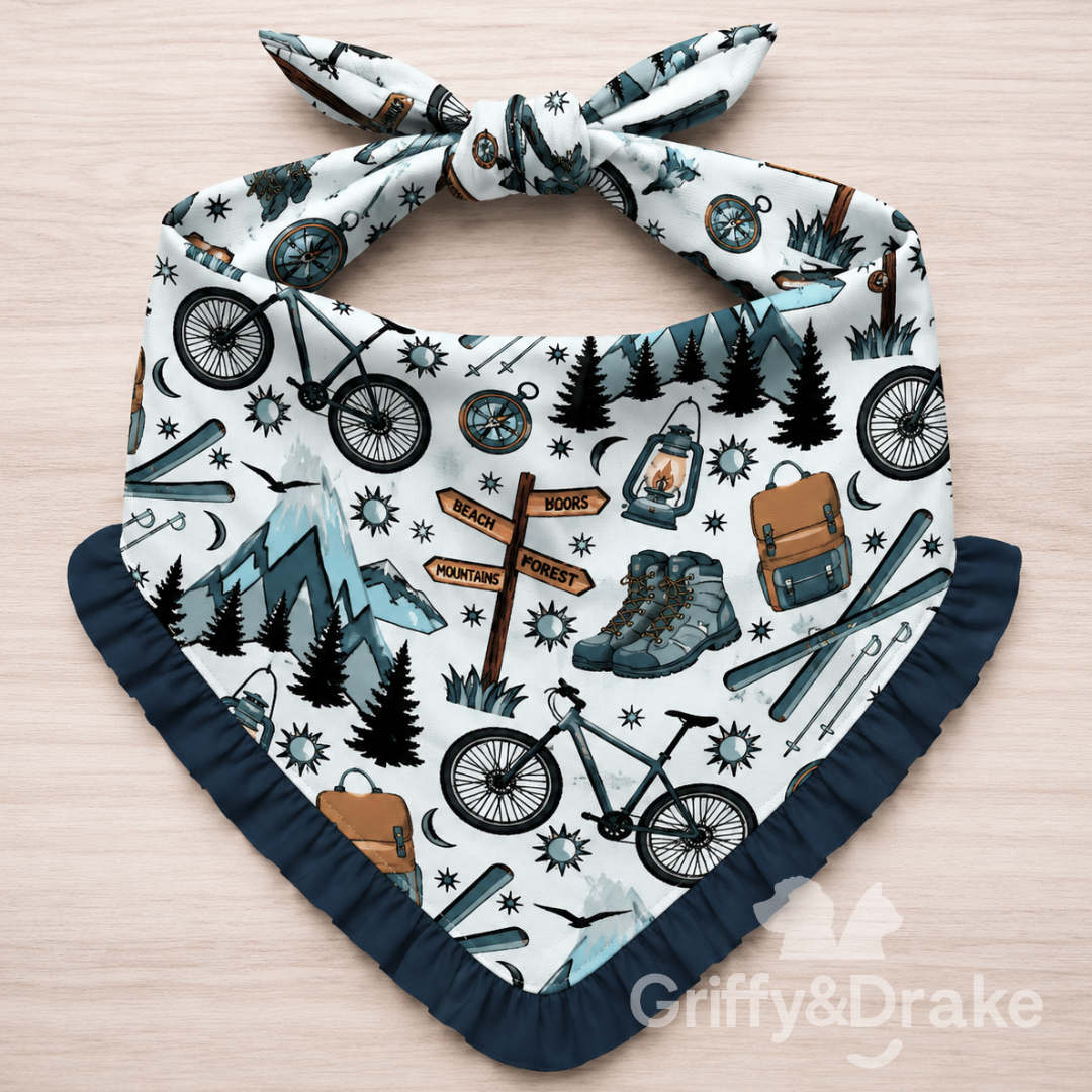 Adventure Awaits Ruffle Bandana