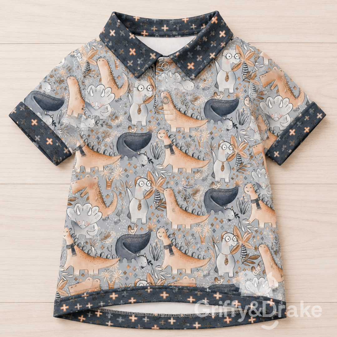 Jurassic Tails Collar Shirt