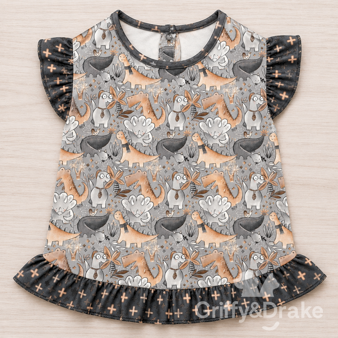 Jurassic Tails Ruffle Shirt