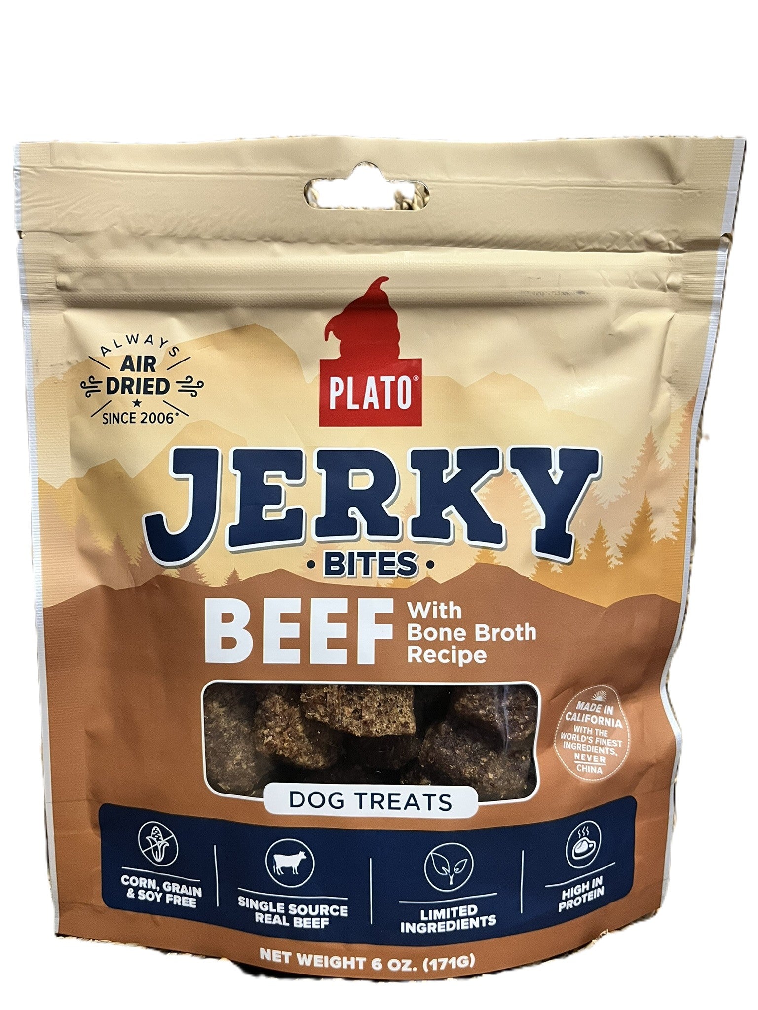 Plato Beef with Bone Broth Jerky Bites 6 oz