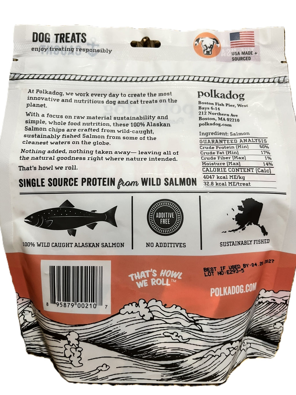 Polkadog Alaskan Salmon Chips Dog and Cat Treats 2.75 oz