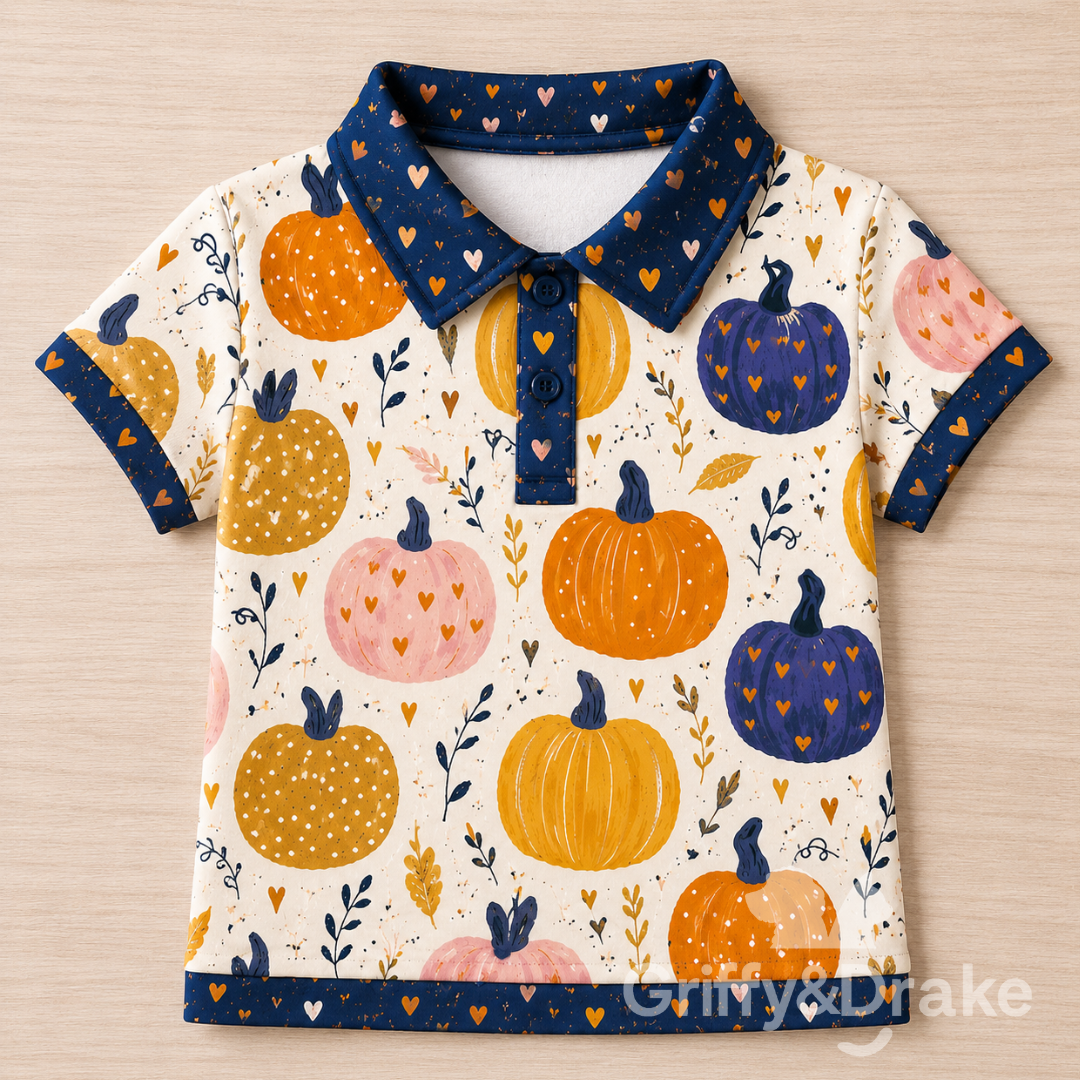 Pretty Pumpkins Collar Shirt