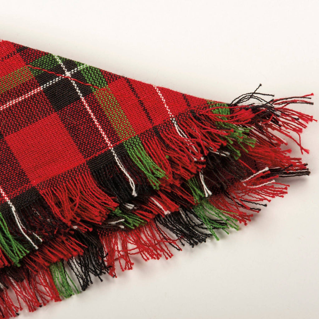 Medium Plaid Christmas Pet Bandana Set