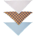 Rainbow Plaid Large Pet Bandana Set