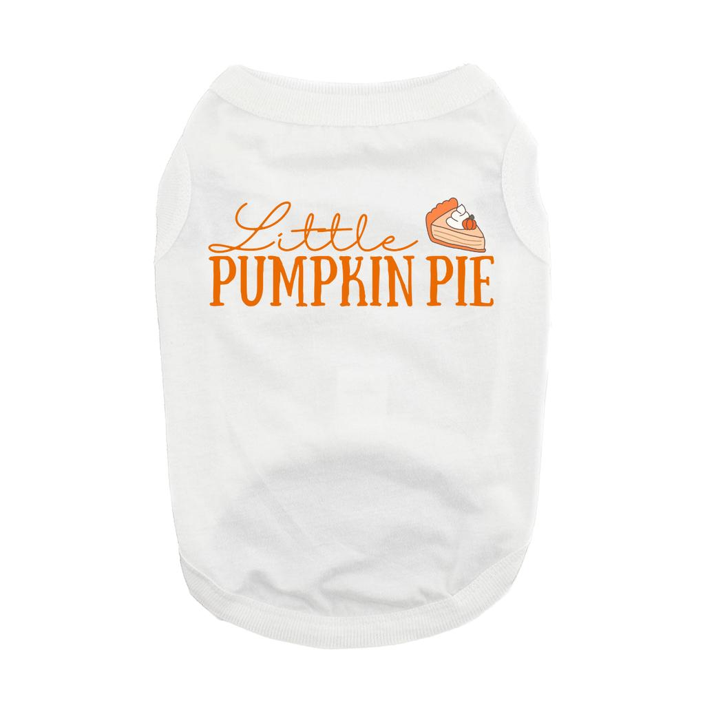 Little Pumpkin Pie Dog Shirt - White