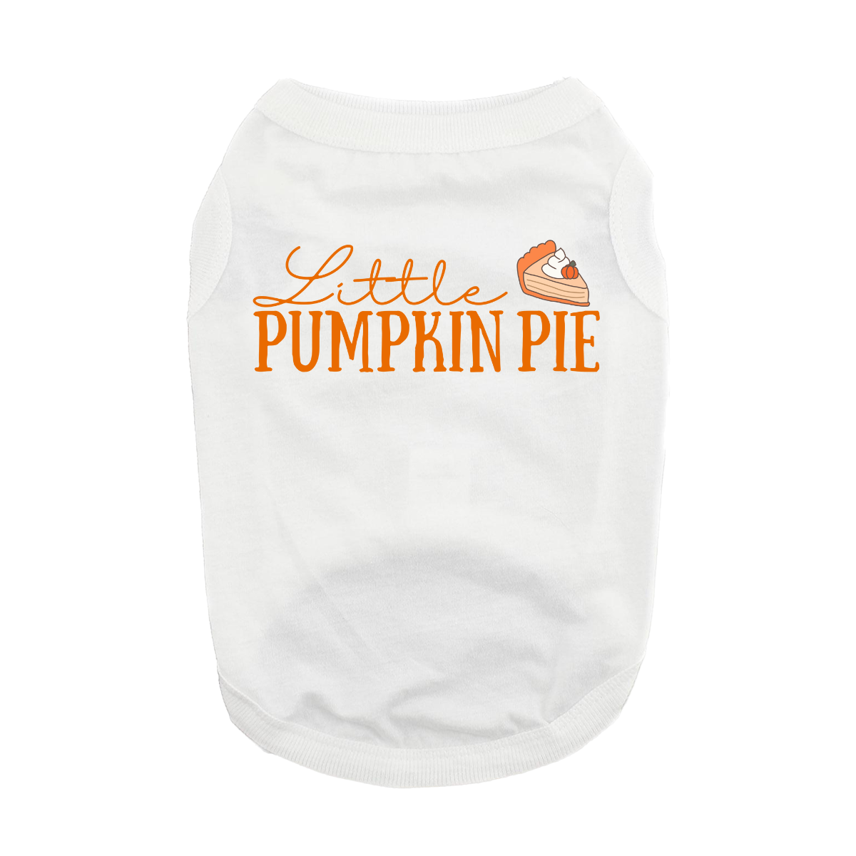 Little Pumpkin Pie Dog Shirt - White