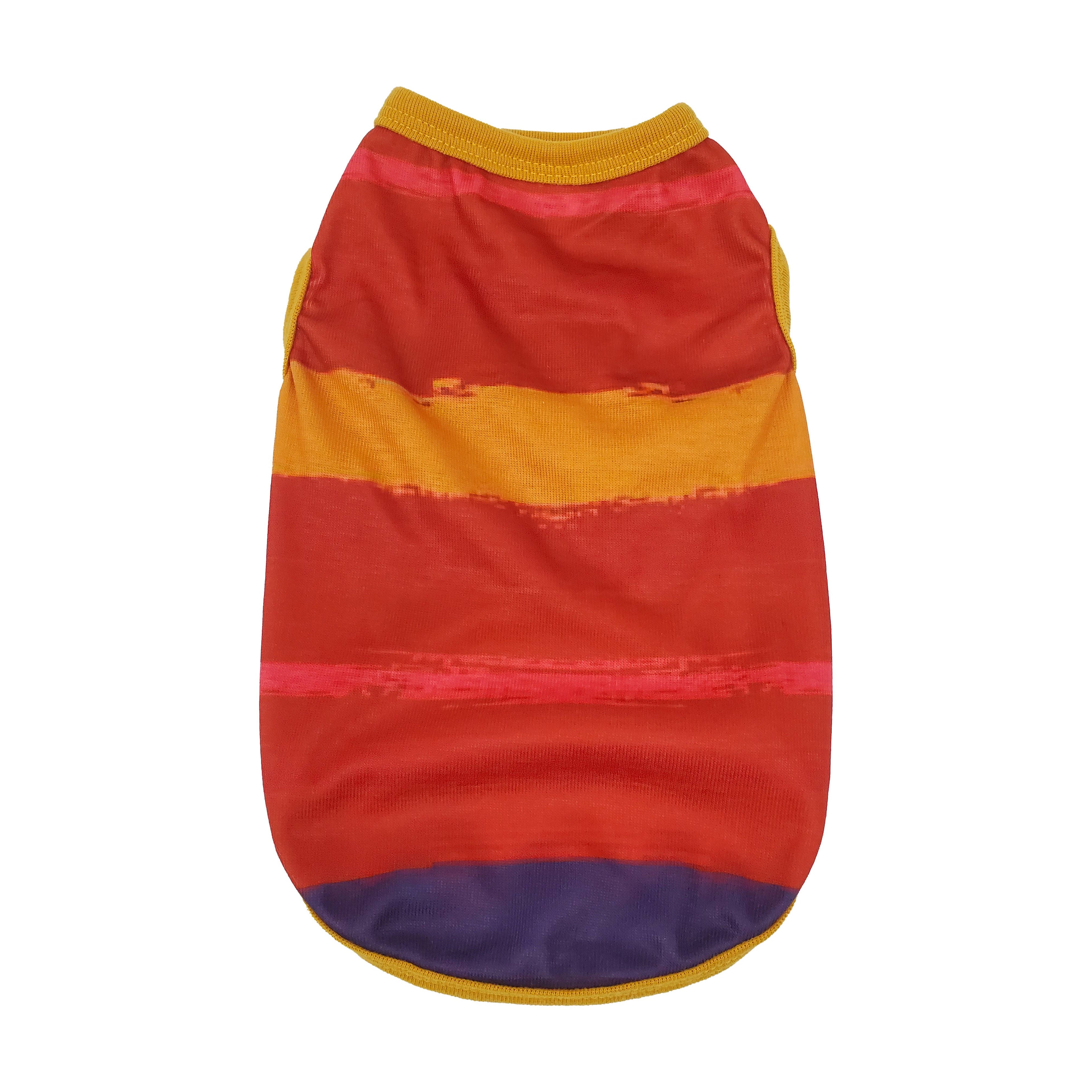 Red/Orange Watercolor Dog Tank