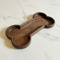 Bone tray angled view on marble