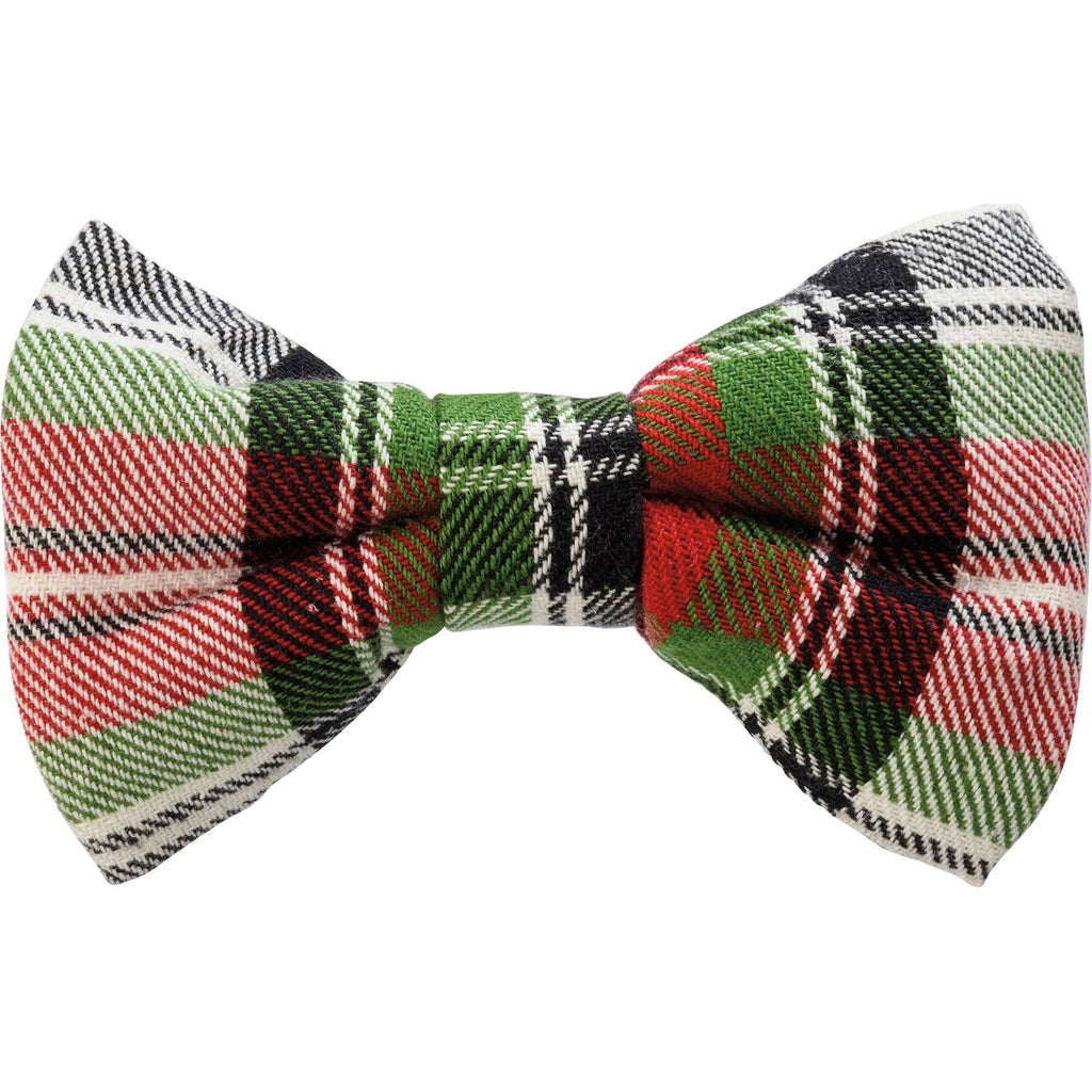 Christmas Plaid Large Pet Bow Tie Set