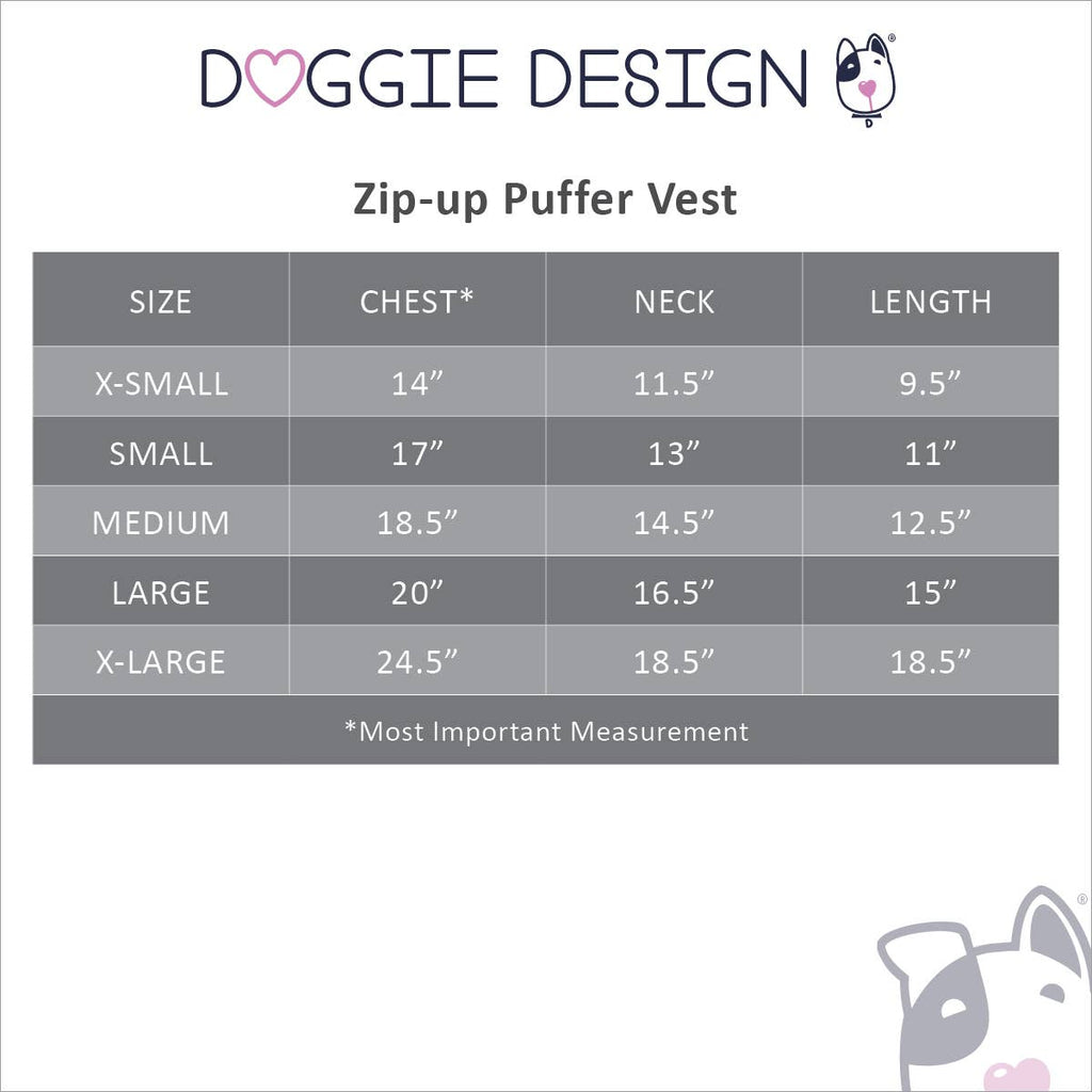 Zip-up Dog Puffer Vest - Black