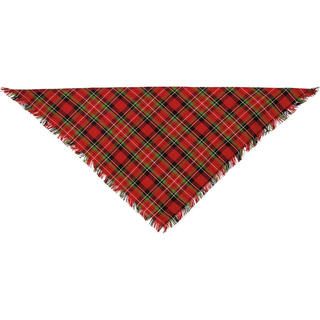 Medium Plaid Christmas Pet Bandana Set