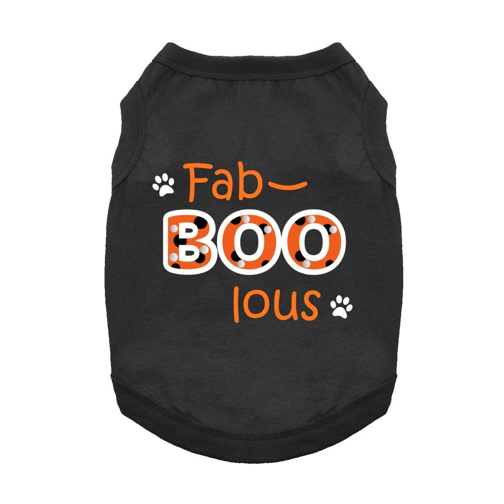 Fab-BOO-lous Dog Shirt - Black