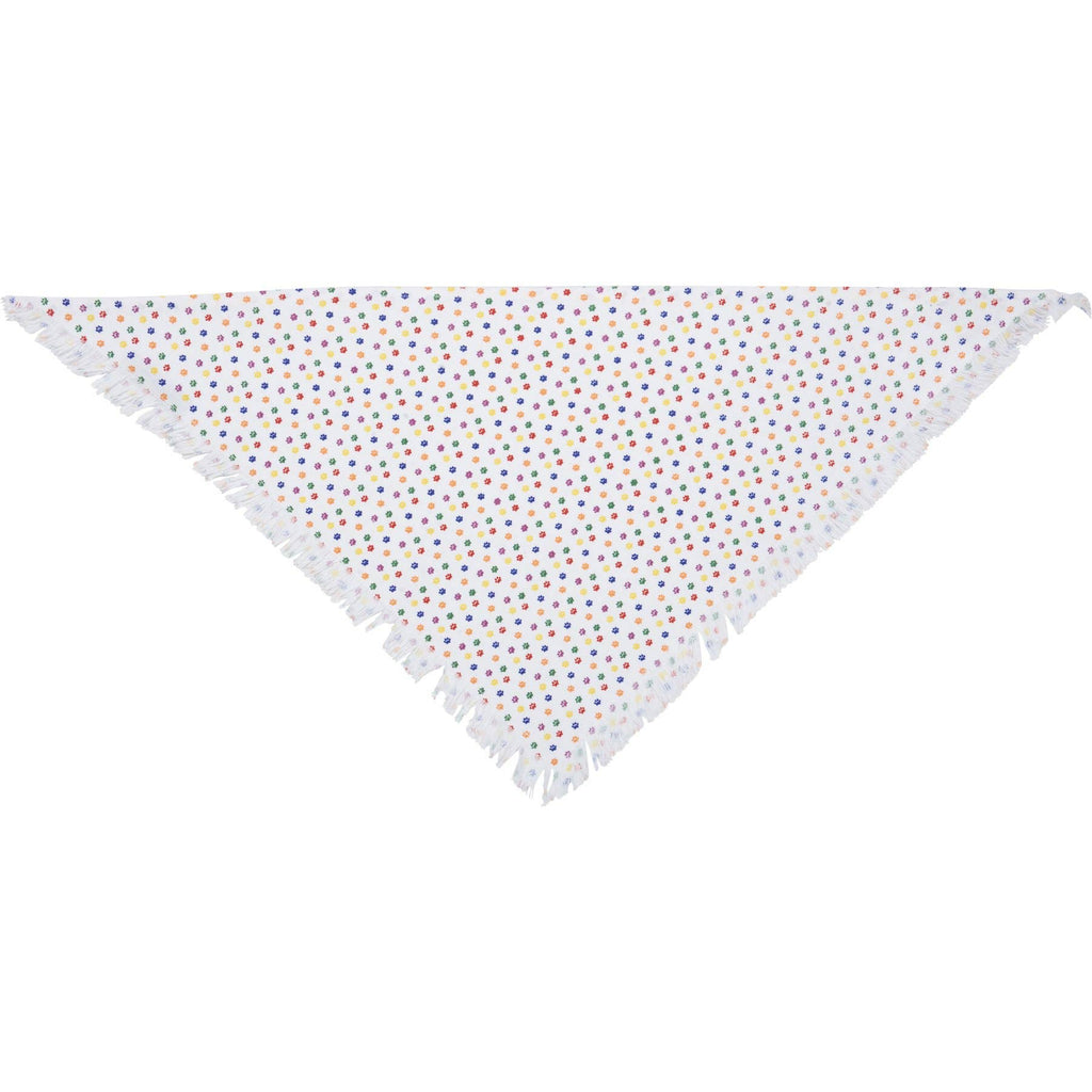 Rainbow Plaid Medium Pet Bandana Set